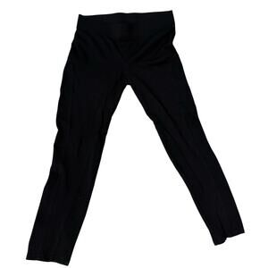 Pure & Good Black High Rise Leggings Women’s Medium Ribbed Panel Activewear